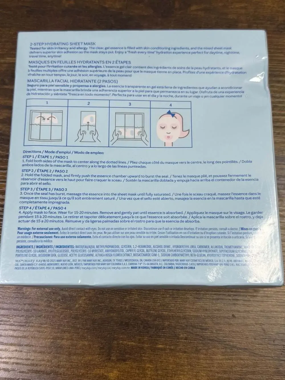Mary Kay 2-Step Hydrating Sheet Mask 8-Pack Box Set